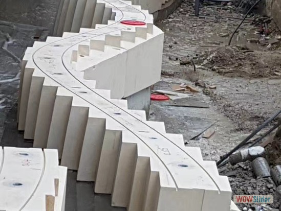 Mur post-contraint avec le Grain d'Orge responsive slider